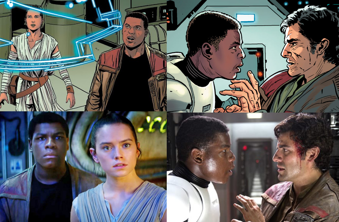 Finn in the star wars comics: highlights vs no highlights vs live action